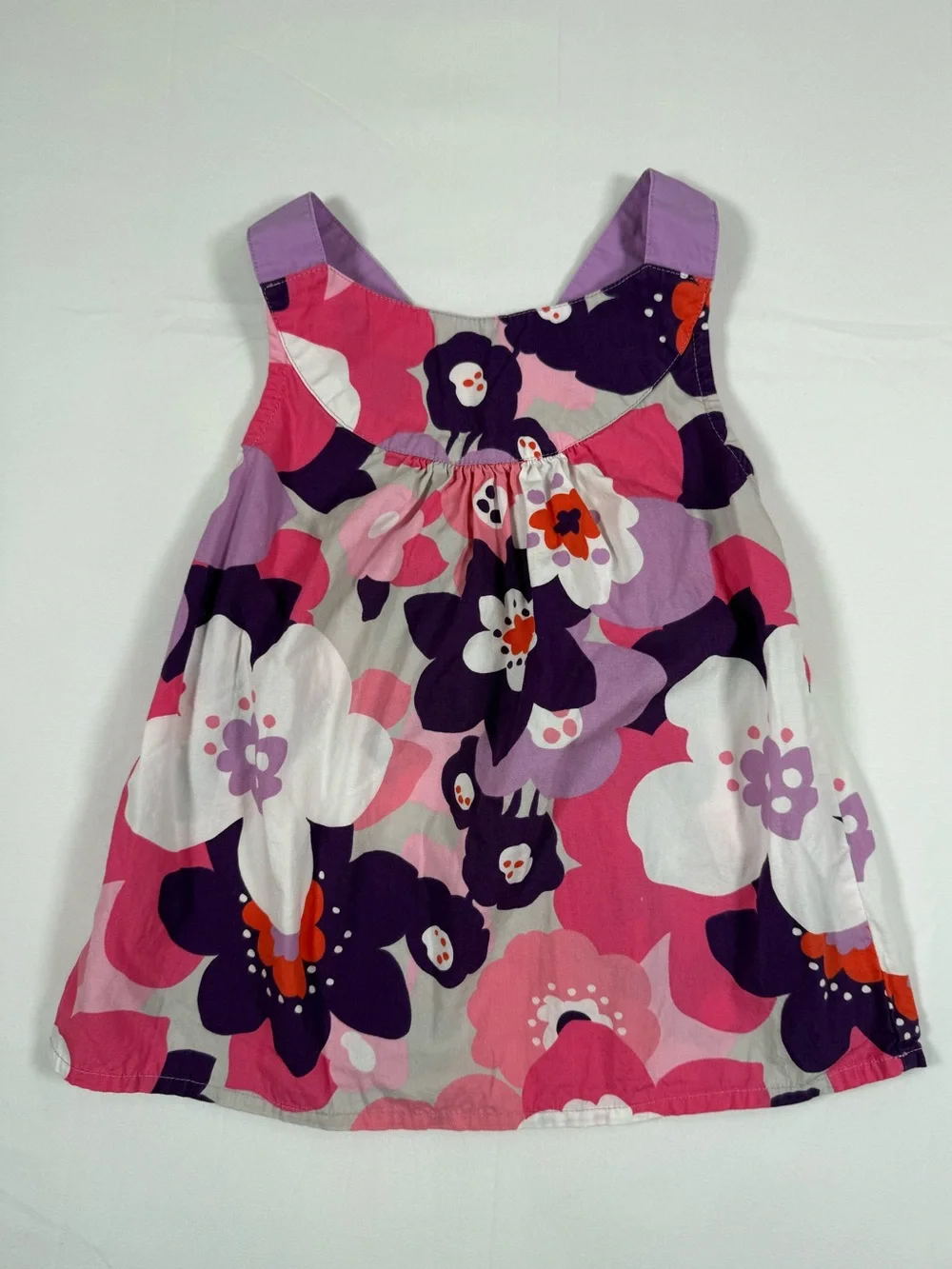 GYMBOREE Girls Floral‎ Dress 5 Spring 1 2017 Sleeveless Cross Back Retro Cottage